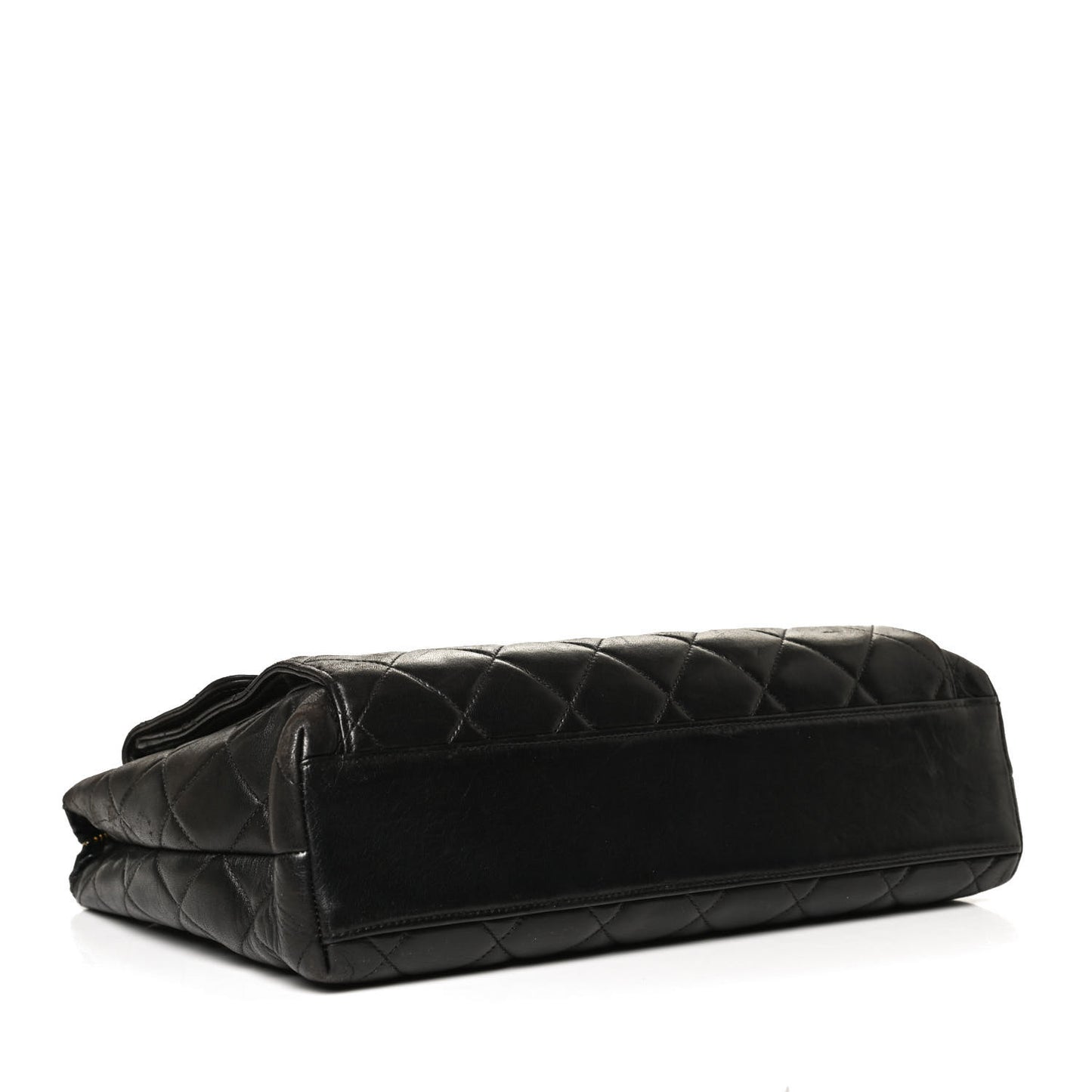 Lambskin Quilted Flap Shoulder Bag Black