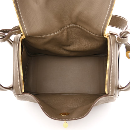 Hermes Taurillon Clemence Lindy 30 Etoupe 5 of 11