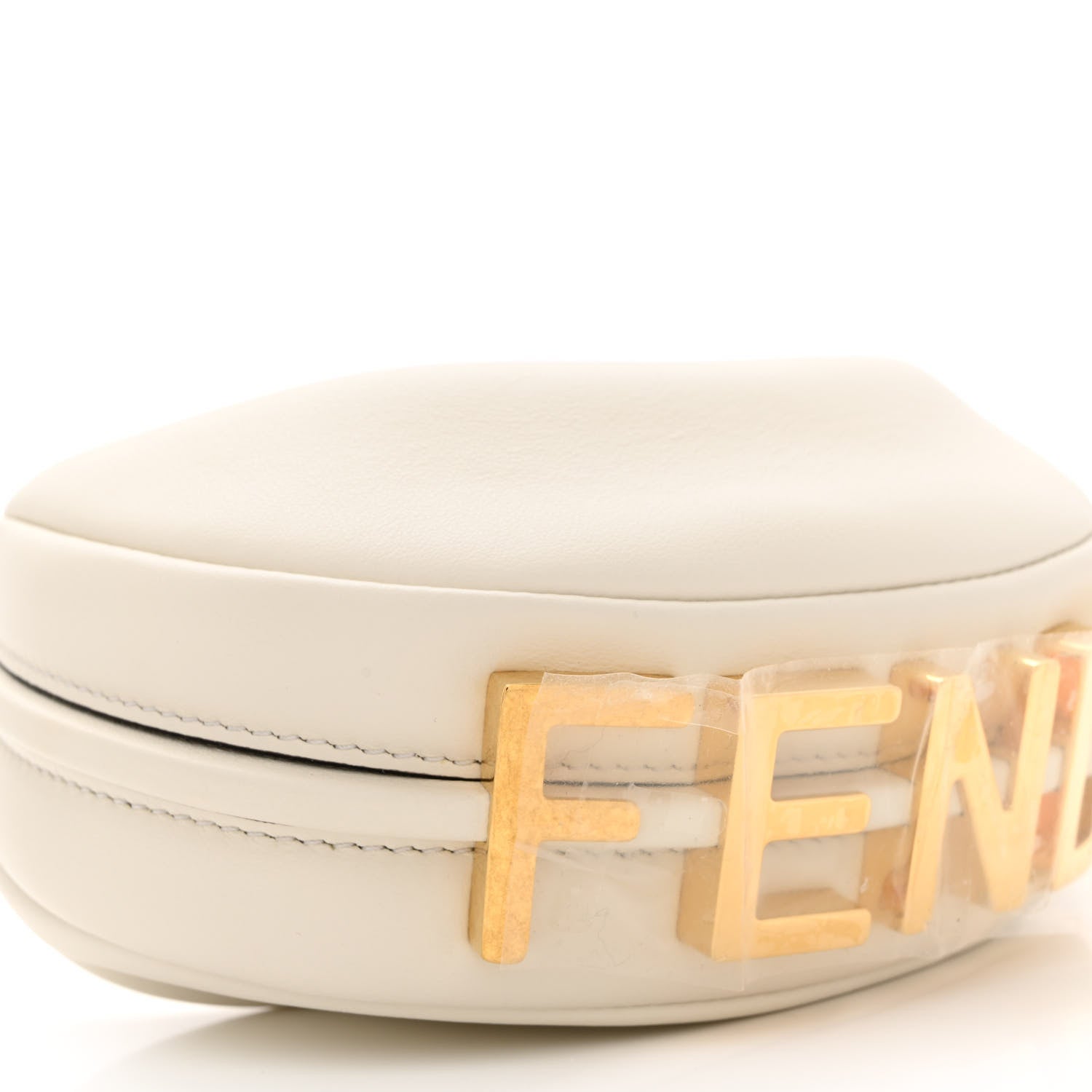Fendi Vitello Grace Matte Nano Fendigraphy Hobo Charm White Ice 9 of 11