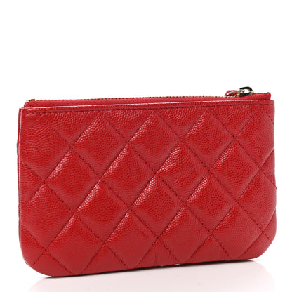 Chanel Caviar Quilted Small Cosmetic Case Red 3 of 8