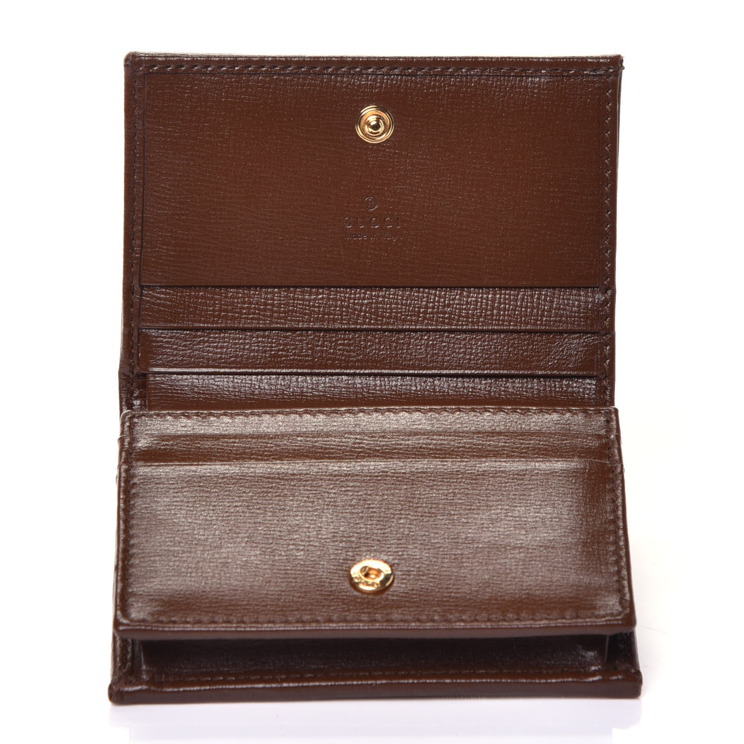 Gucci GG Supreme Monogram Horsebit 1955 Card Case Wallet Beige Ebony Brown Sugar 5 of 7