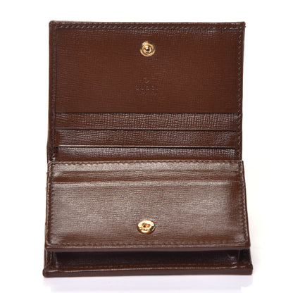 Gucci GG Supreme Monogram Horsebit 1955 Card Case Wallet Beige Ebony Brown Sugar 5 of 7