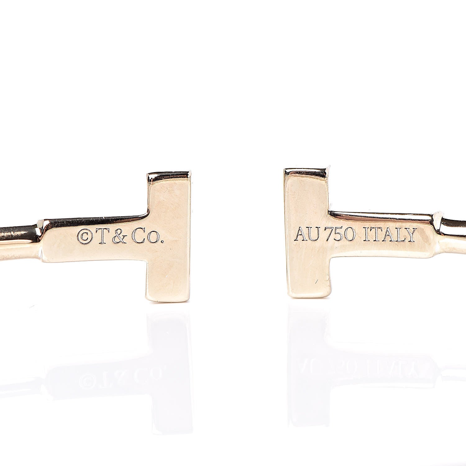 Tiffany 18K White Gold Narrow T Wire Bracelet 4 of 4