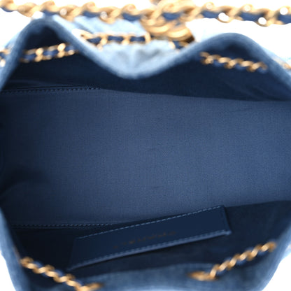 Chanel Washed Denim Quilted Small Chanel 25 Handbag Blue 5 of 11