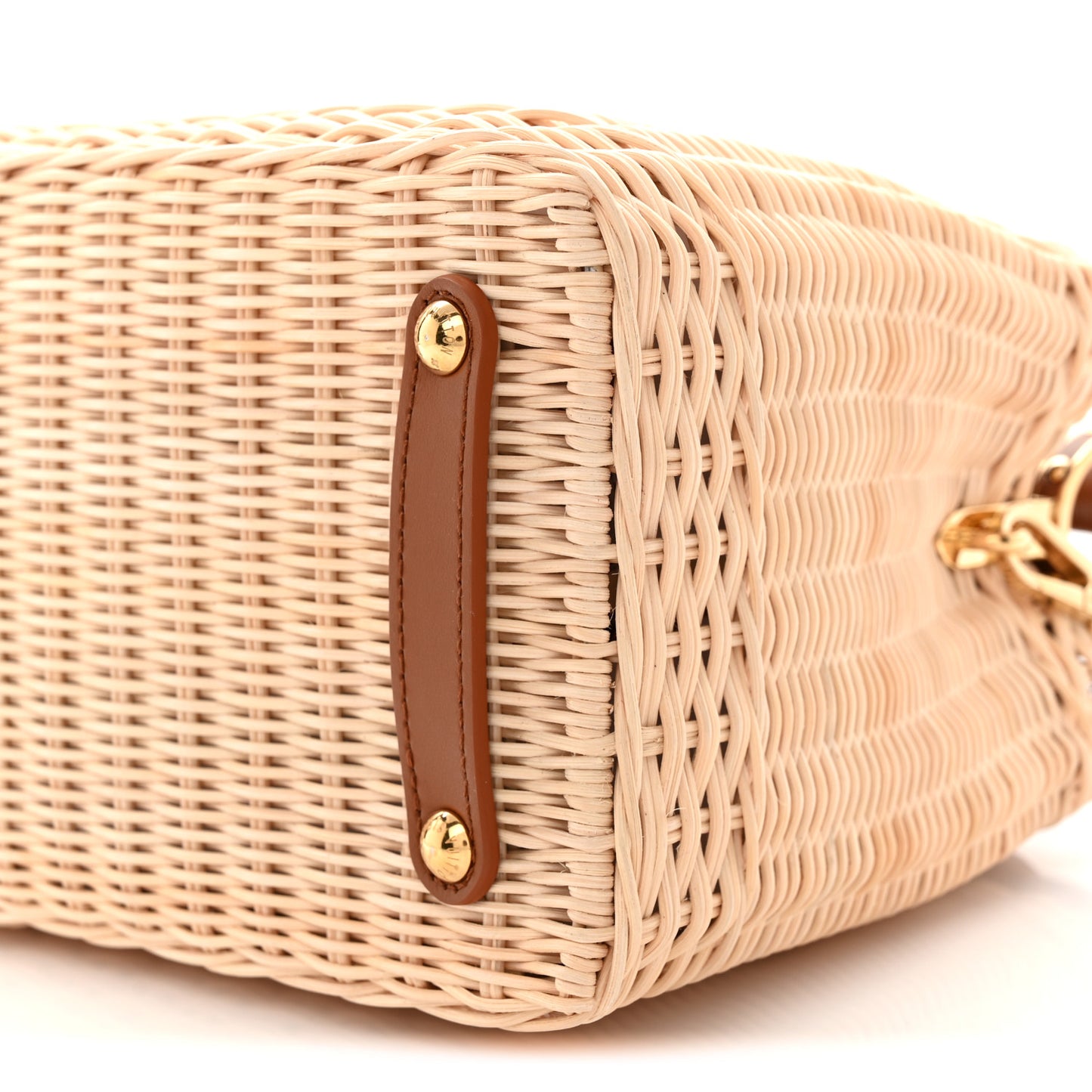Rattan Calfskin Capucines BB Tan