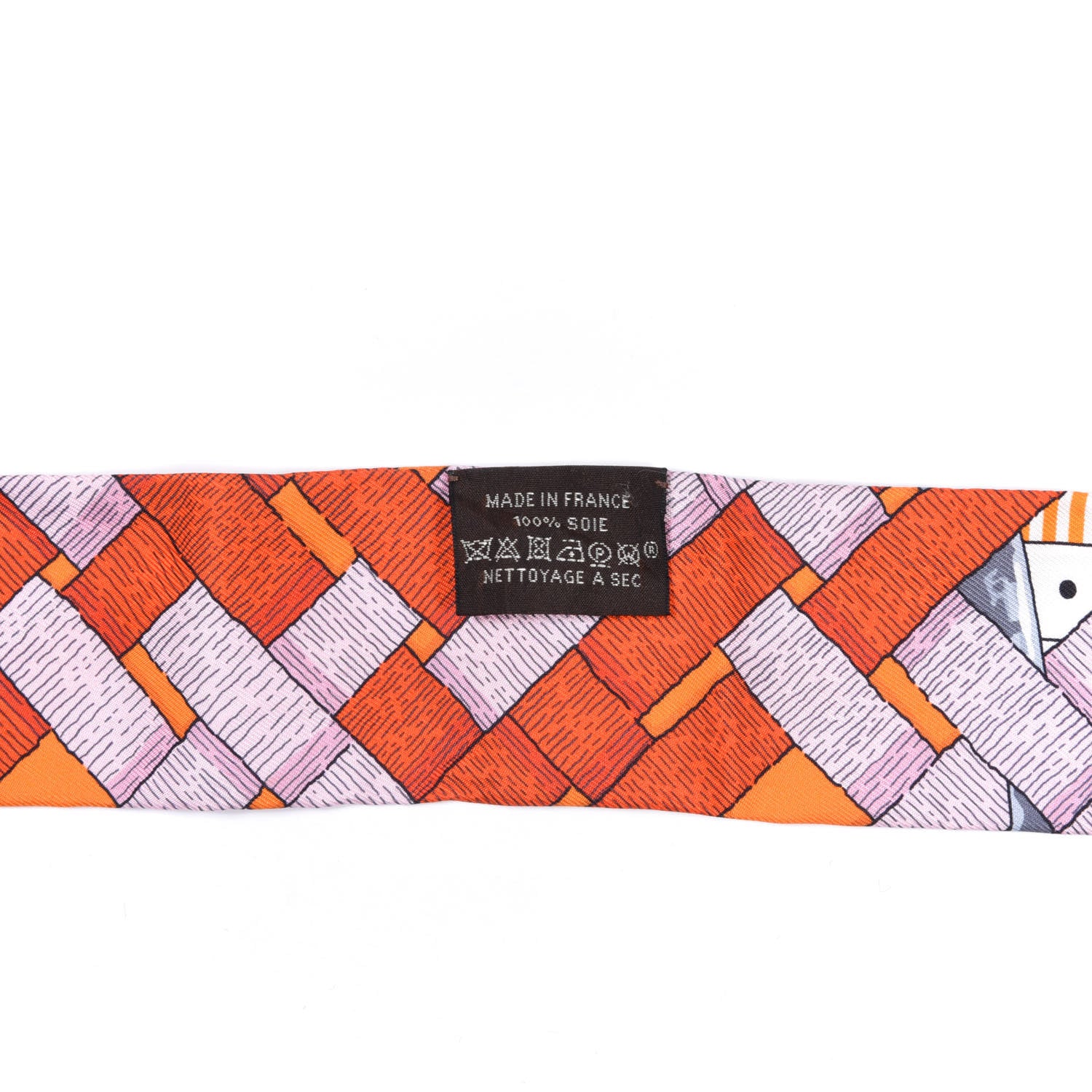 Hermes Silk Mors a Jouets Chemise Twilly Orange Rose White 2 of 4