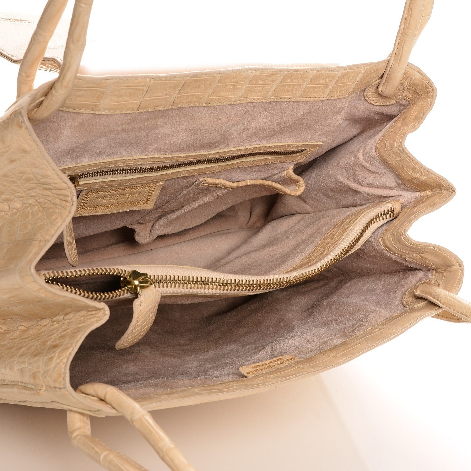 Nancy Gonzalez Crocodile Tote Beige 7 of 9