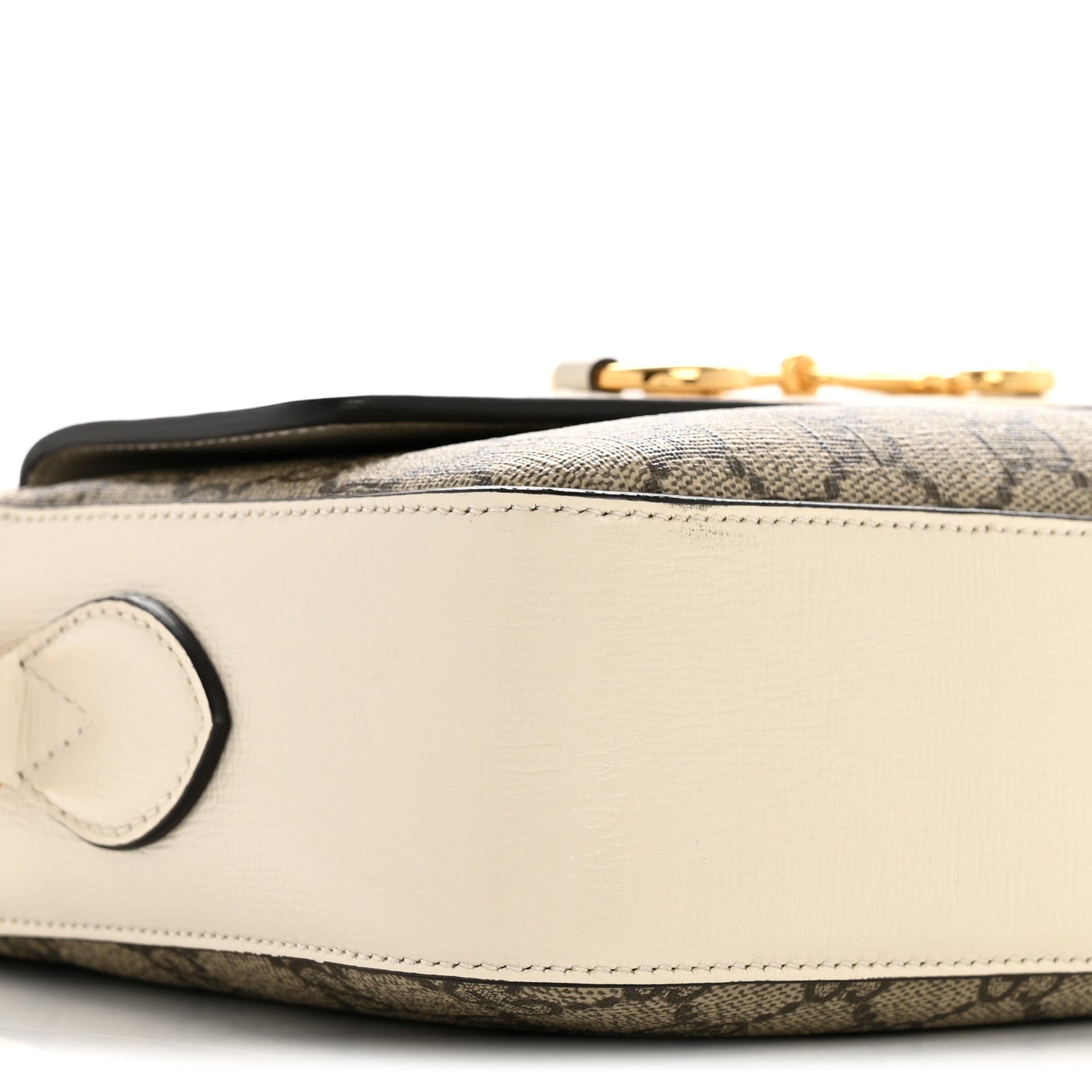 Gucci GG Supreme Monogram Small Horsebit 1955 Shoulder Bag Beige Mystic White 9 of 12