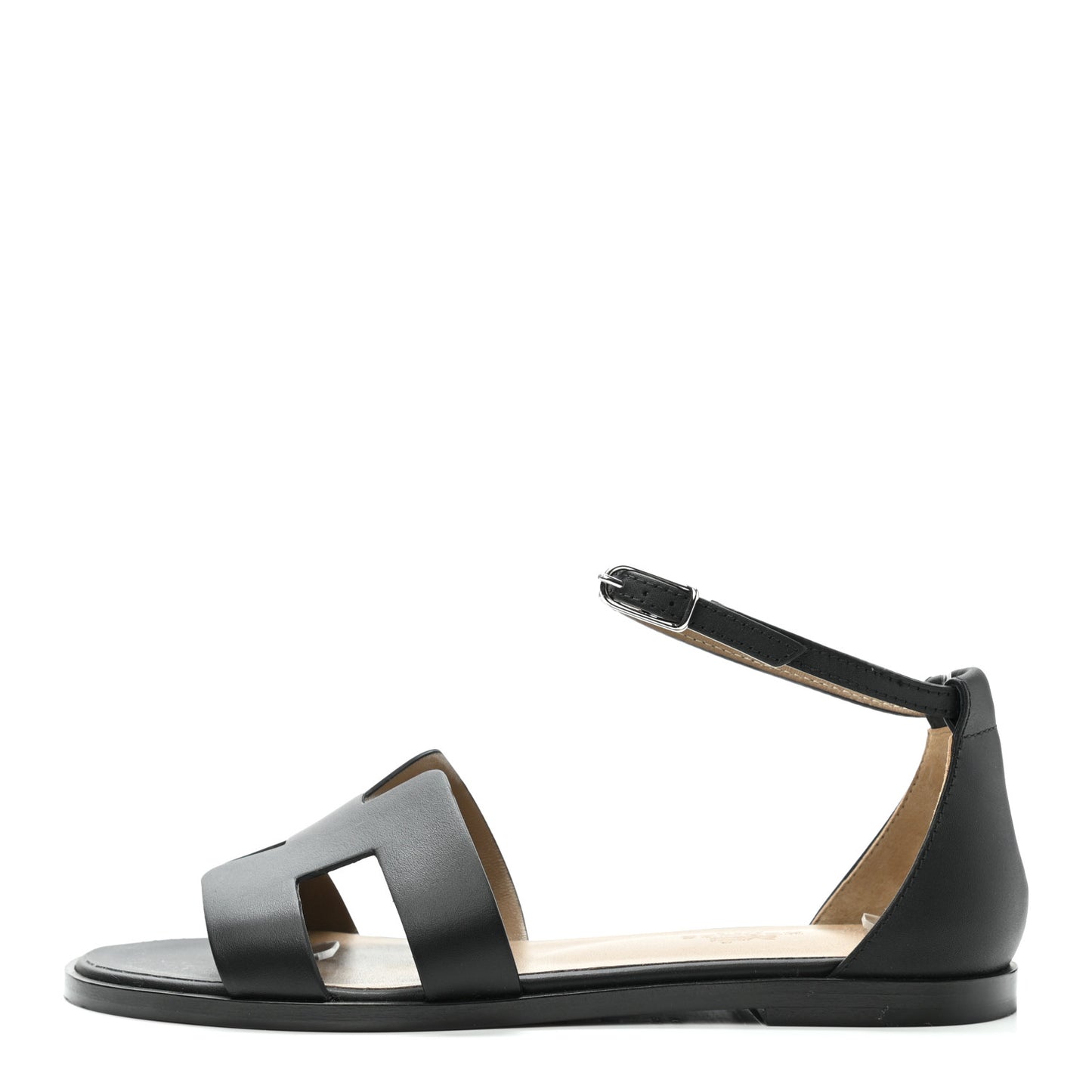 Calfskin Santorini Sandals 35 Black