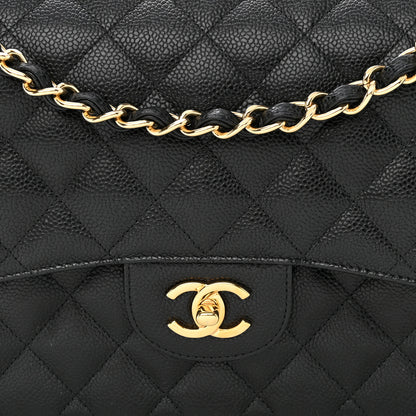 Chanel Caviar Quilted Jumbo Double Flap Black 8 of 12