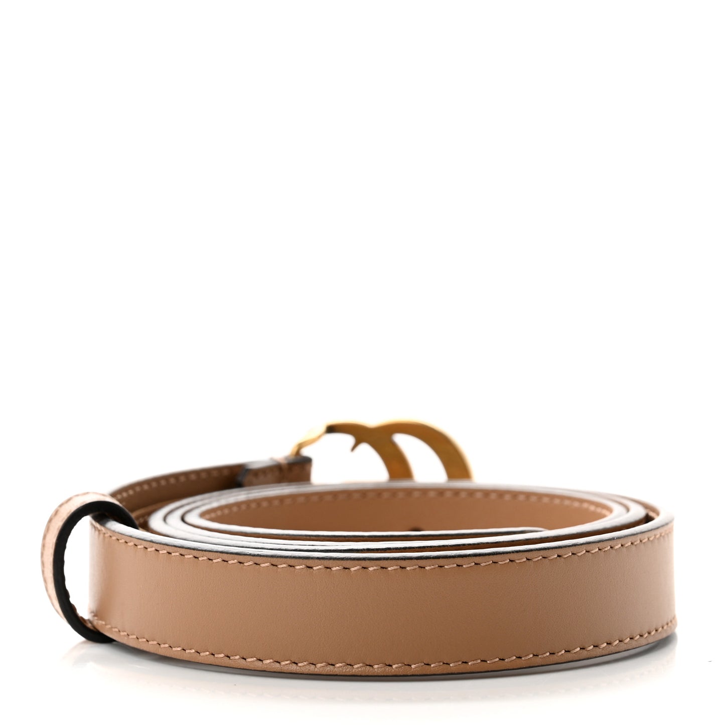 Moon Calfskin Double G 20mm Belt 85 34 Natural Tan