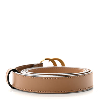 Gucci Moon Calfskin Double G 20mm Belt 85 34 Natural Tan 2 of 5