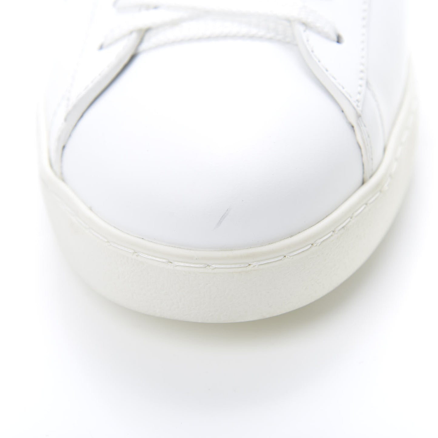 Calfskin Mens Rockstud Untitled Open Sneakers 43 White