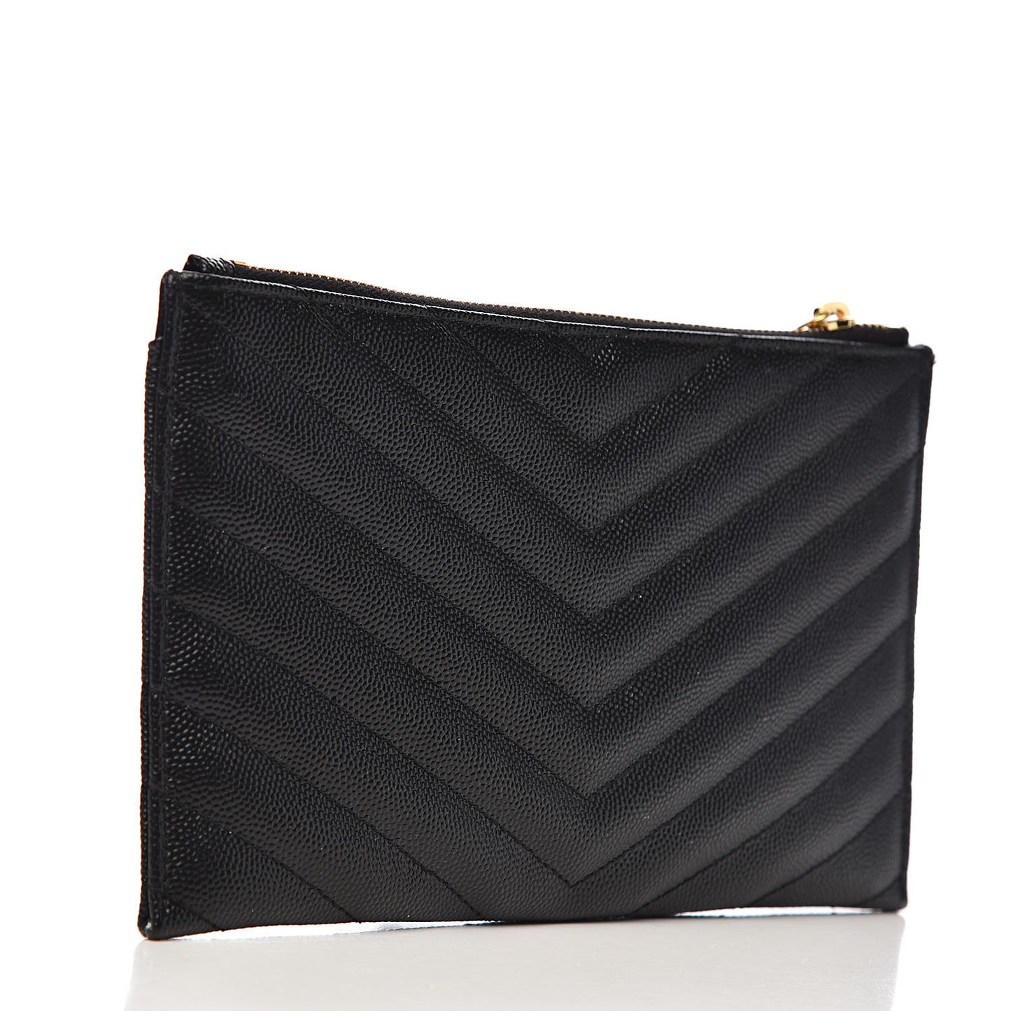 Grain De Poudre Chevron Monogram Bill Pouch Black