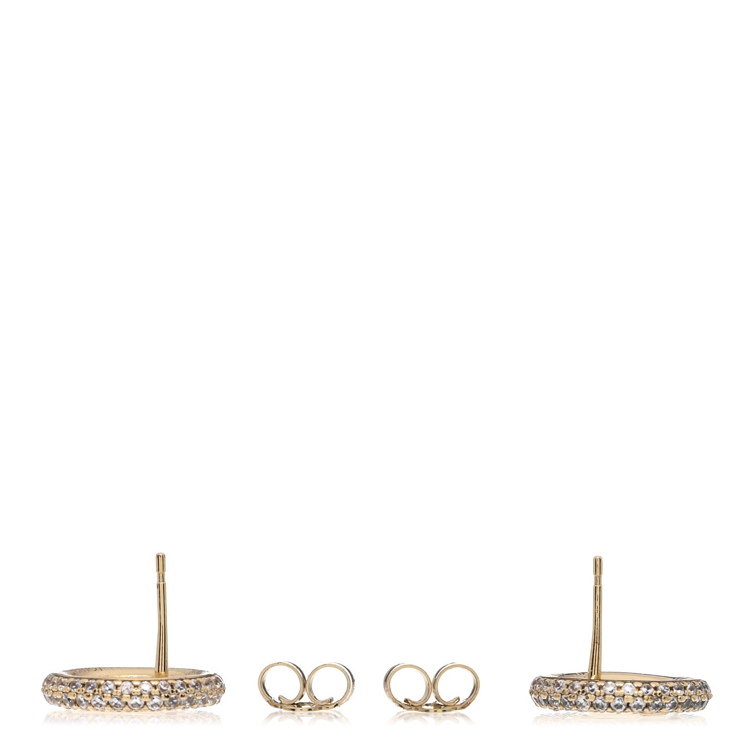 Louis Vuitton Metal Crystal Louise By Night Earrings Gold 3 of 4