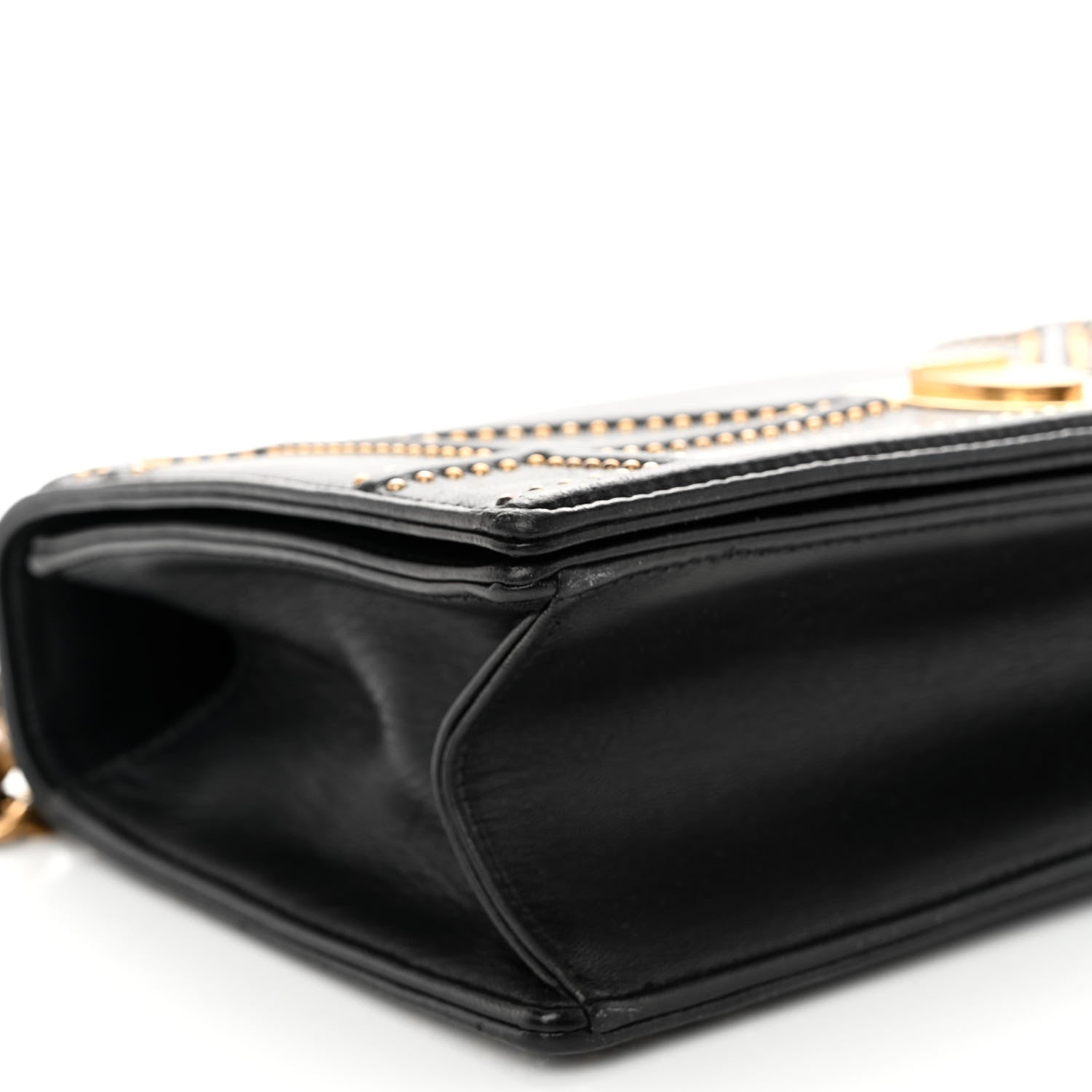 Christian Dior Lambskin Studded Medium Diorama Flap Bag Black 8 of 9