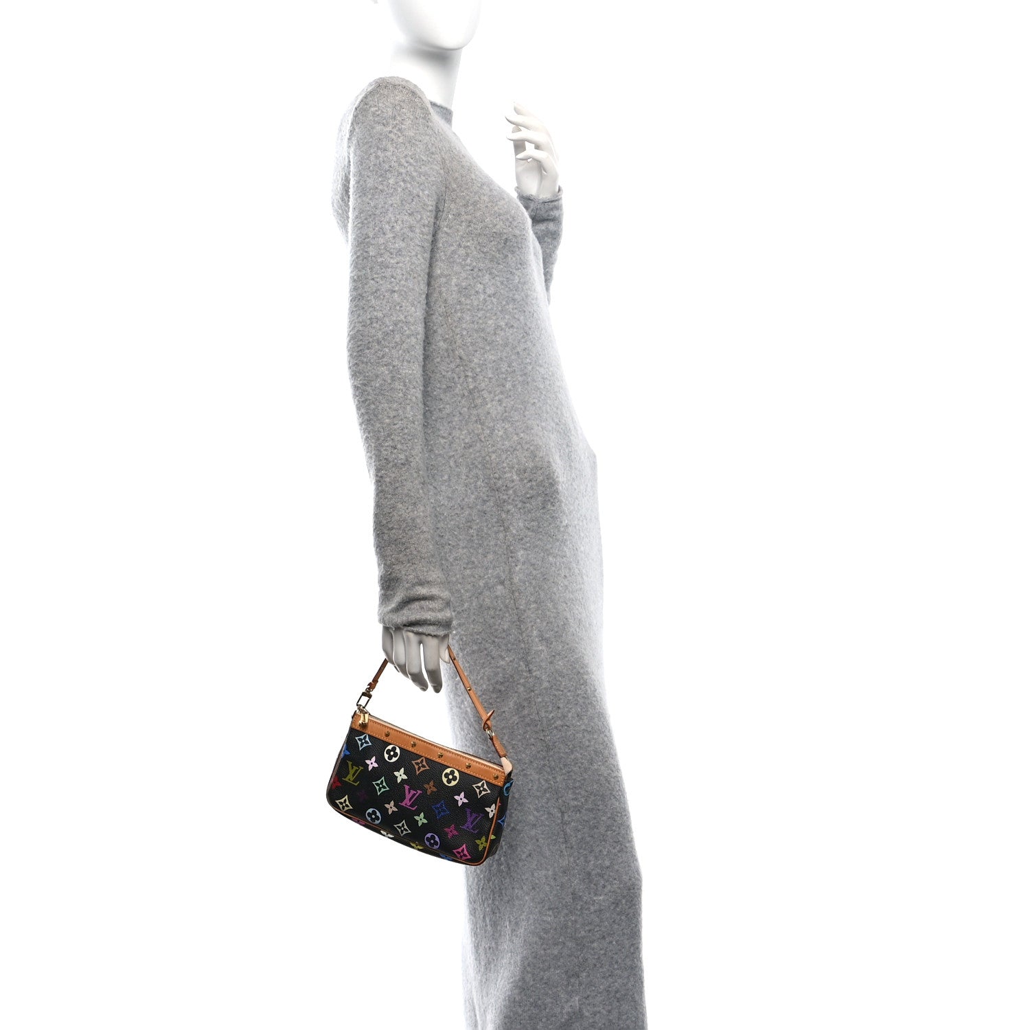 Louis Vuitton Monogram Multicolor Pochette Accessories Black 2 of 9