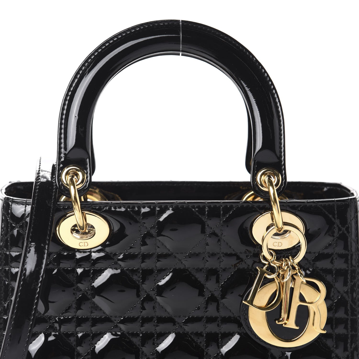 Christian Dior Patent Cannage Medium Lady Dior Black 11 of 11