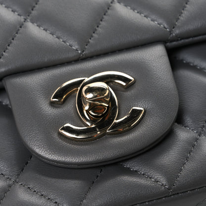 Chanel Lambskin Quilted Mini Rectangular Flap Grey 11 of 12