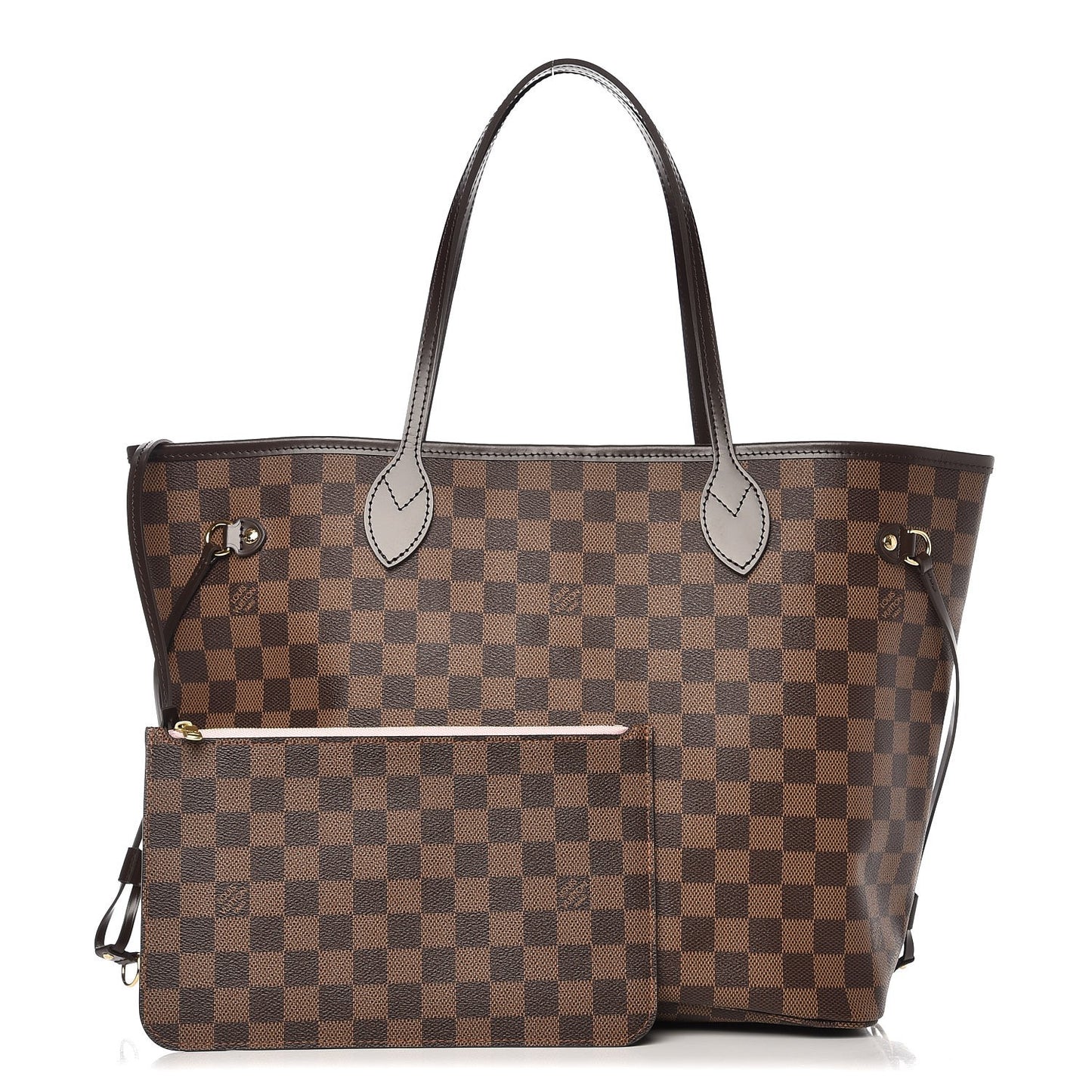 Damier Ebene Neo Neverfull MM Rose Ballerine