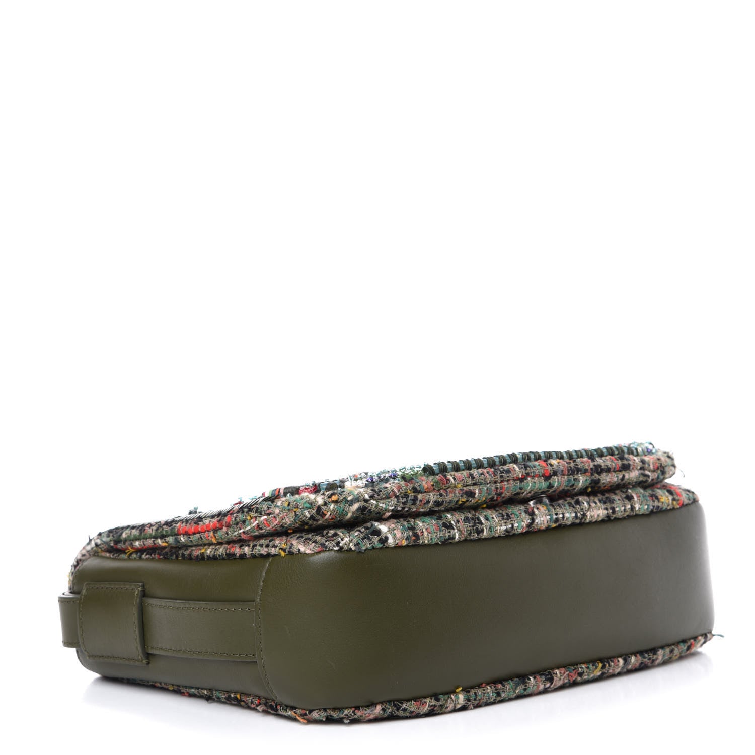 Chanel Tweed Sequins Havana Stroll Messenger Khaki 4 of 11