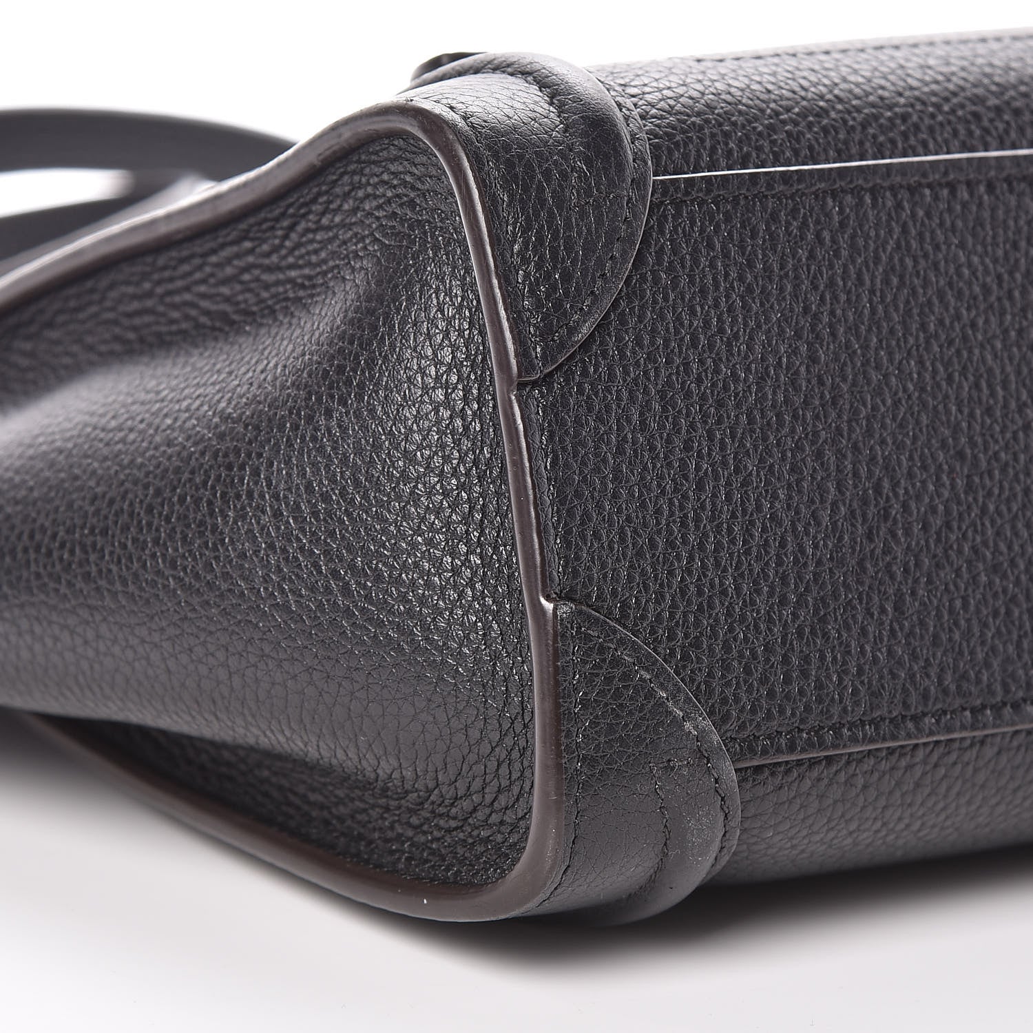 Celine Drummed Calfskin Nano Luggage Black 5 of 8