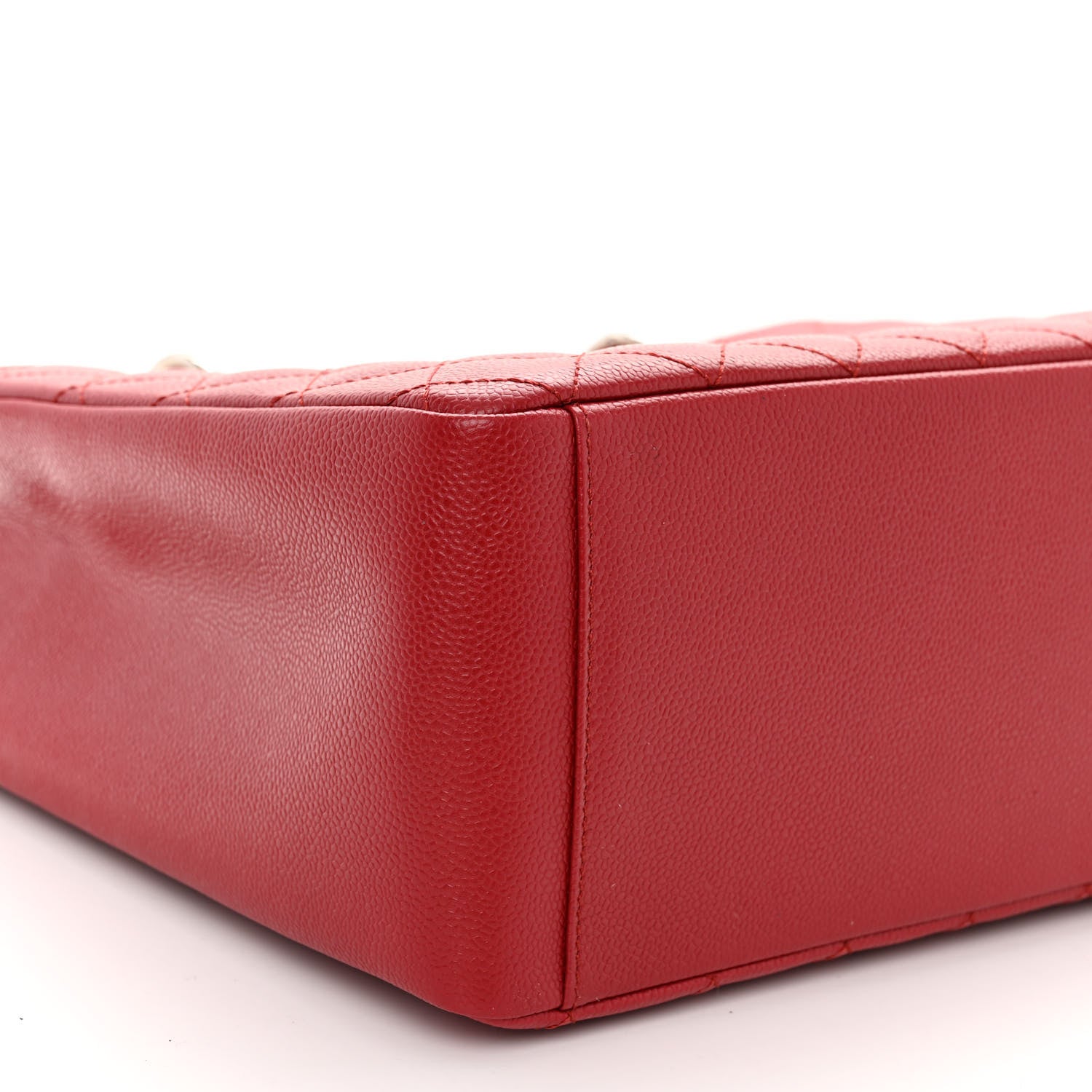 Chanel Caviar Quilted Grand Shopping Tote GST Red 9 of 10