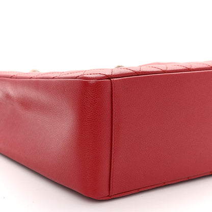 Chanel Caviar Quilted Grand Shopping Tote GST Red 9 of 10
