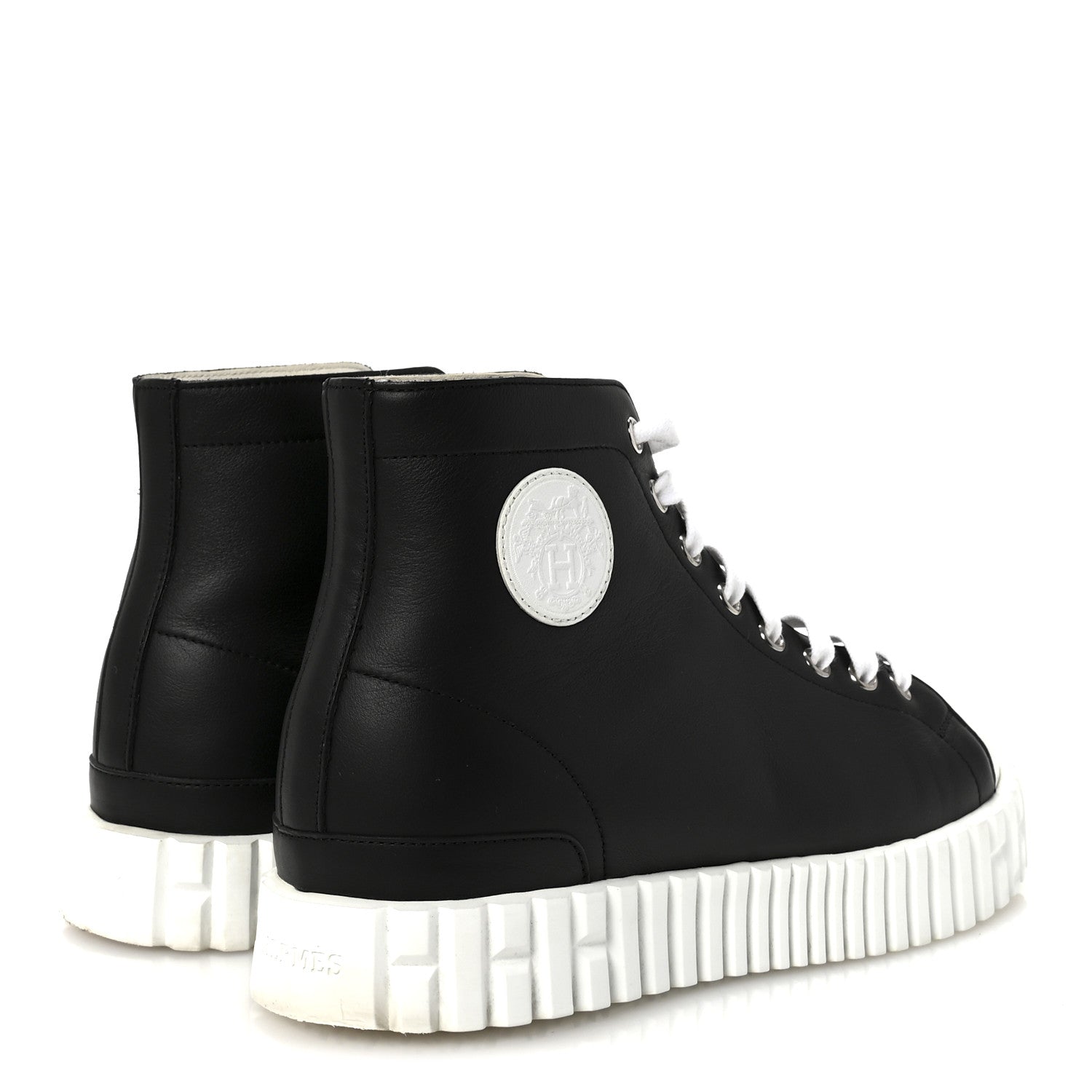 Hermes Calfskin Womens Climb Sneakers 37 Black 5 of 8