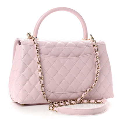 Chanel Caviar Quilted Small Coco Handle Flap Light Pink 2 of 9