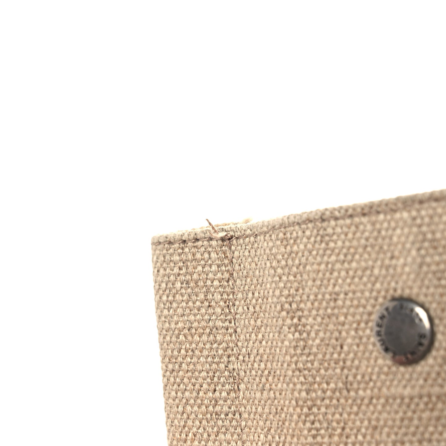 Linen Calfskin Rive Gauche Tote Optic White