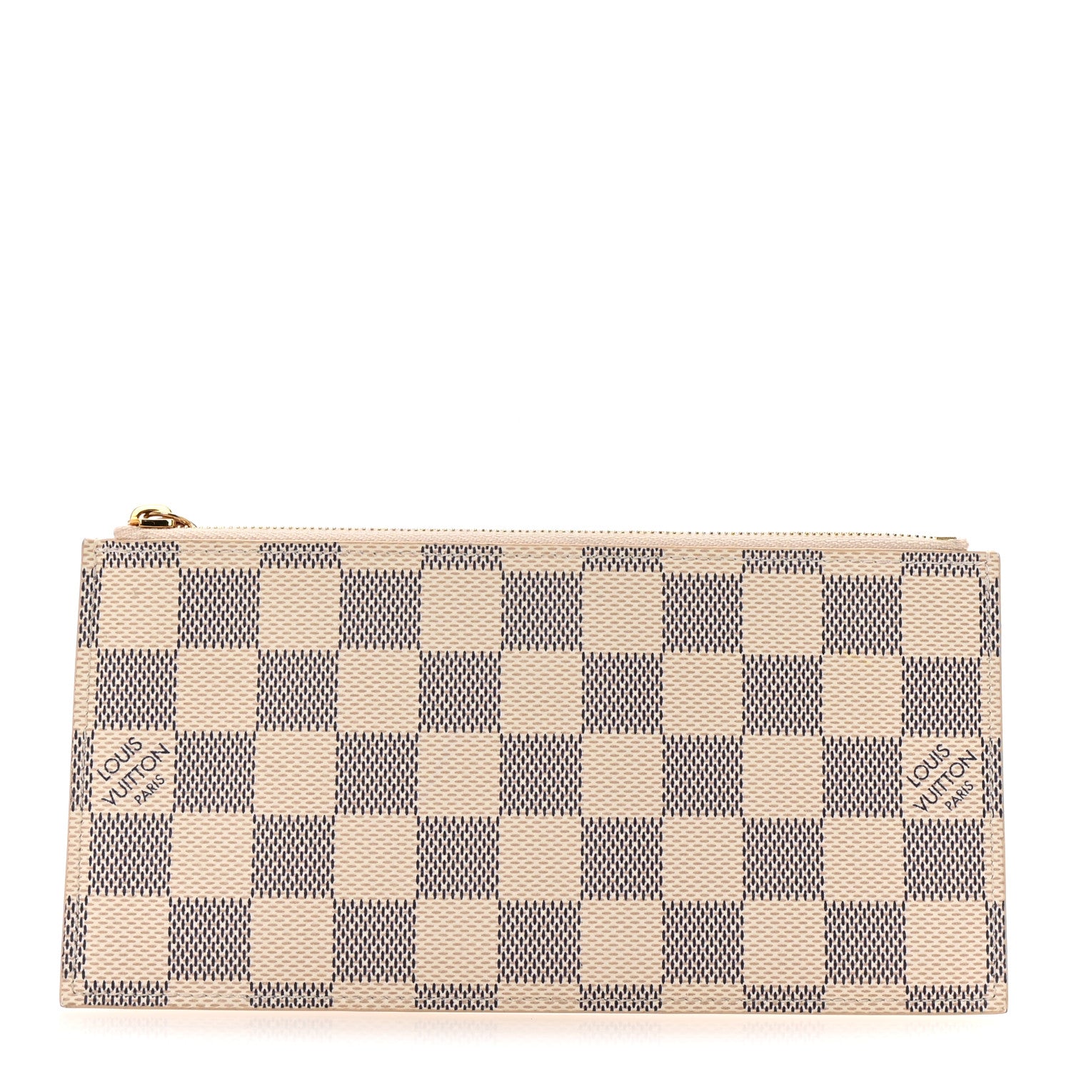 Louis Vuitton Damier Azur Felicie Chain Wallet Zippered Insert Rose Ballerine 1 of 6