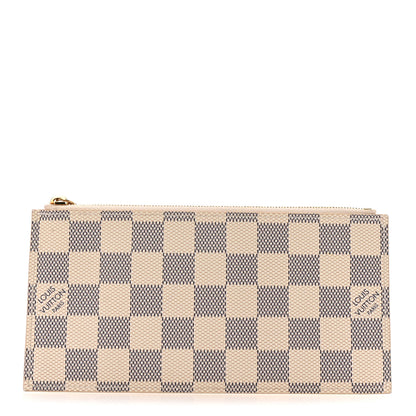 Louis Vuitton Damier Azur Felicie Chain Wallet Zippered Insert Rose Ballerine 1 of 6