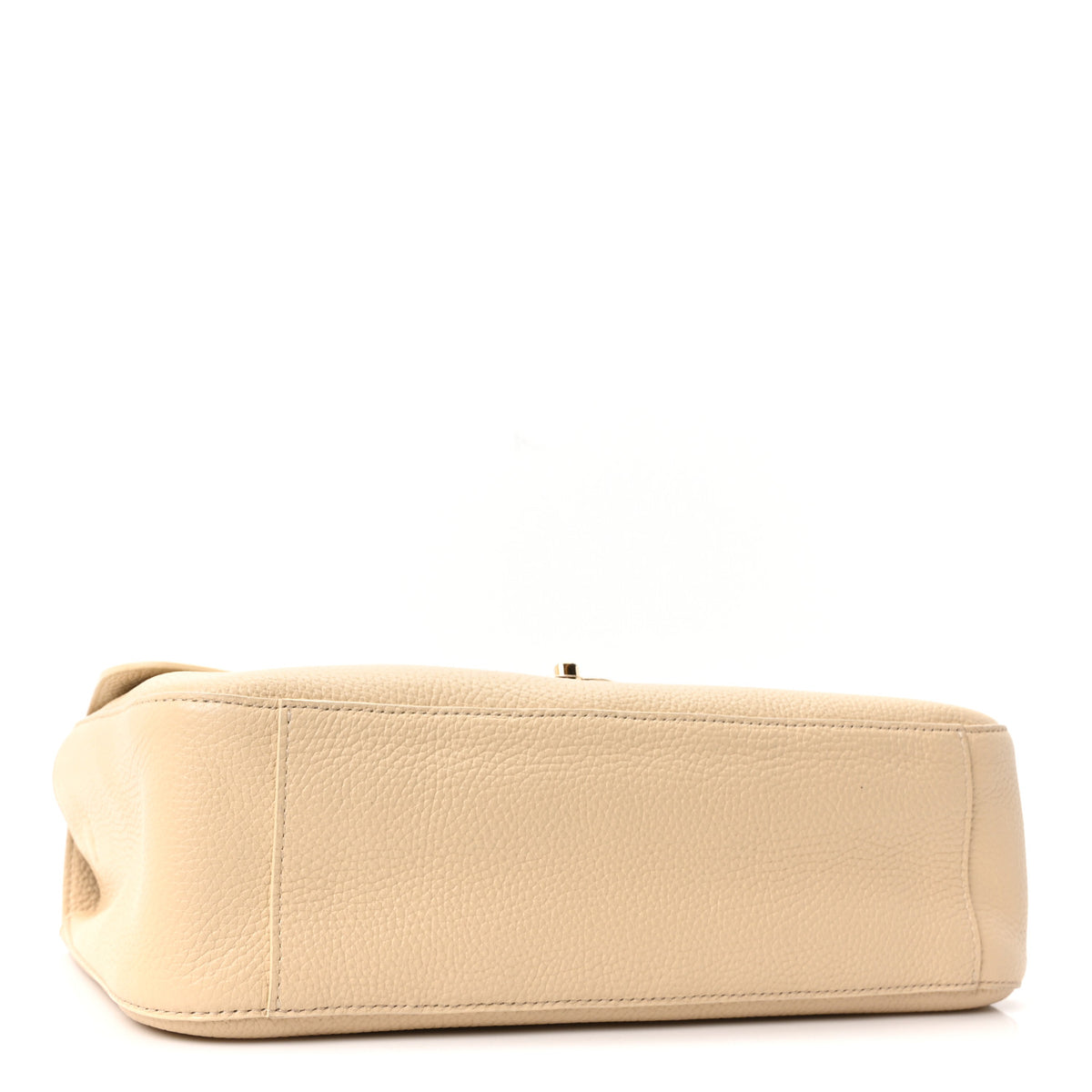 Grained Calfskin Small Souplissimo Maxi Flap Beige