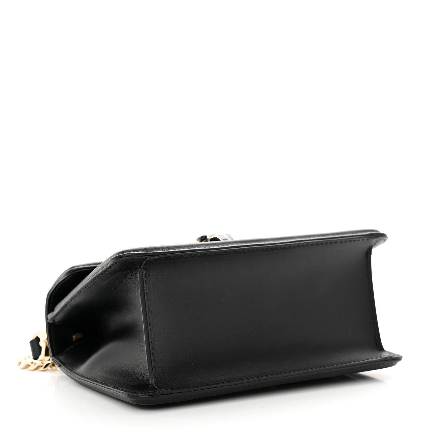 Bulgari Smooth Calfskin Quilted Serpenti Forever Diamond Maxi Framed Shoulder Bag Black 5 of 10