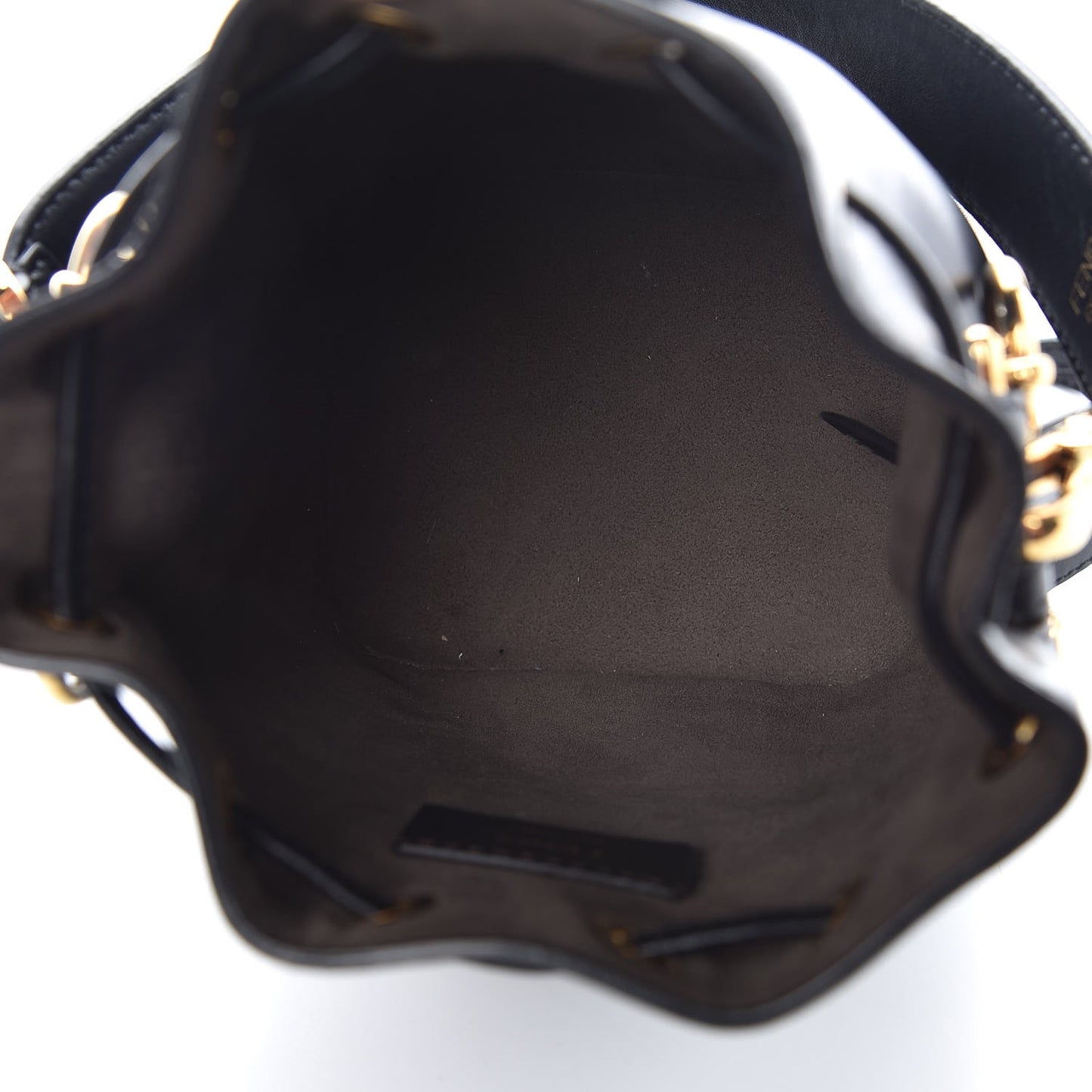 Vitello Liberty Lucido F is Fendi Mini Mon Tresor Bucket Bag Black