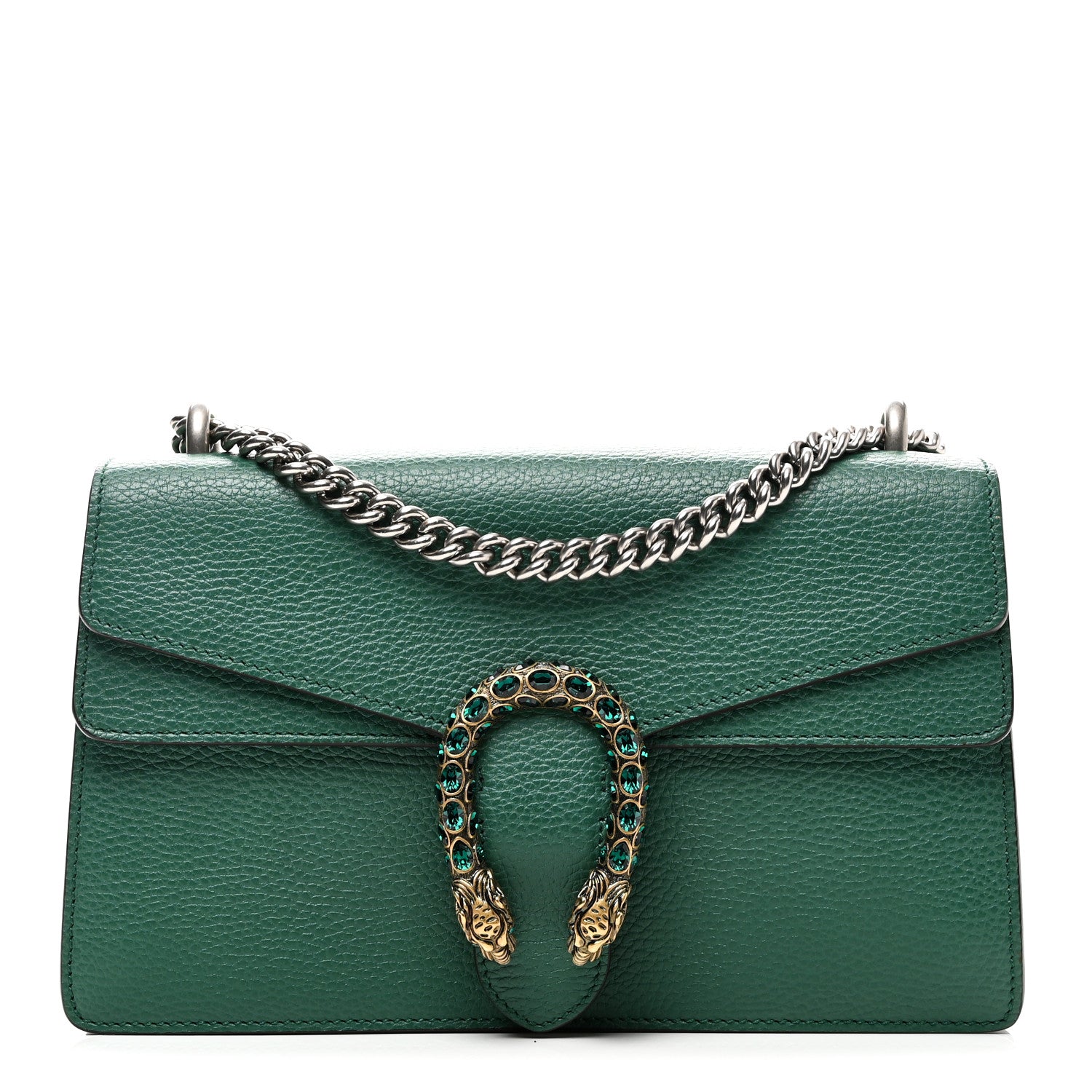 Gucci Pebbled Calfskin Small Dionysus Shoulder Bag Emerald 1 of 10