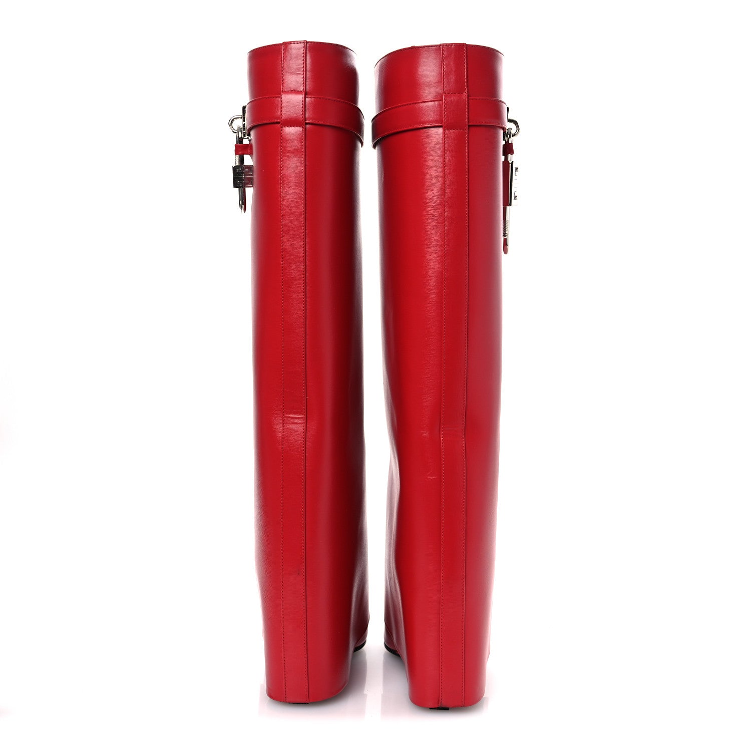 Givenchy Calfskin Shark Lock Pant Boots 40 Red 6 of 13