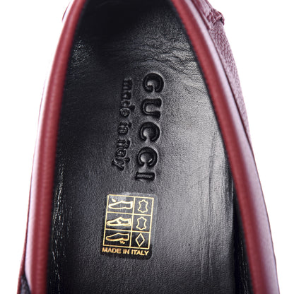 Gucci Calfskin Web Mens Driver Loafers 8 Red 8 of 11