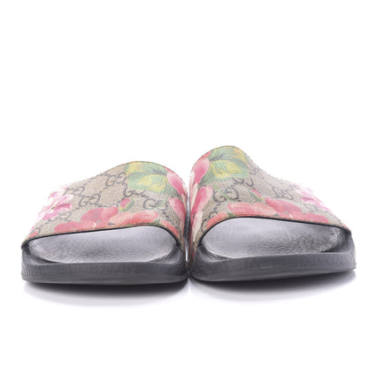Gucci GG Supreme Monogram Blooms Slide Sandals 35 Beige Multicolor 2 of 9