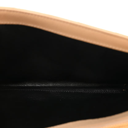 Saint Laurent Grain De Poudre Matelasse Chevron Monogram Chain Wallet Nude Powder 5 of 9
