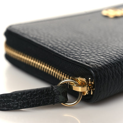 Gucci Dollar Calfskin GG Marmont Zip Around Wallet Black 14 of 14