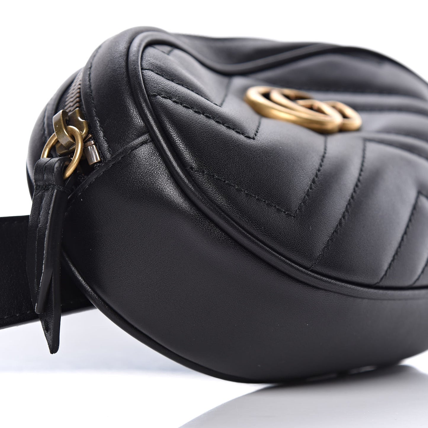 Calfskin Matelasse GG Marmont Belt Bag 85 34 Black