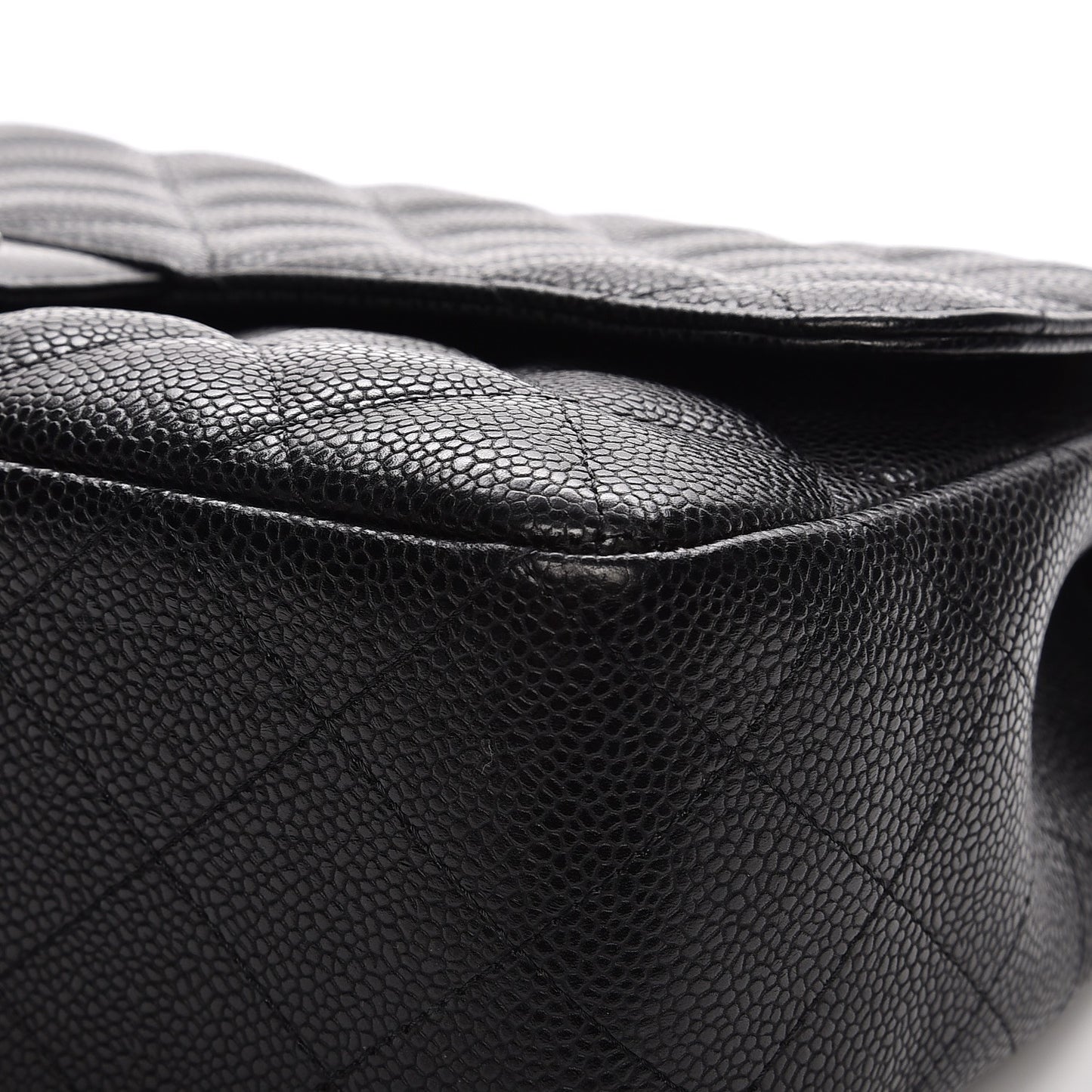 Caviar Quilted Jumbo Single Flap Black
