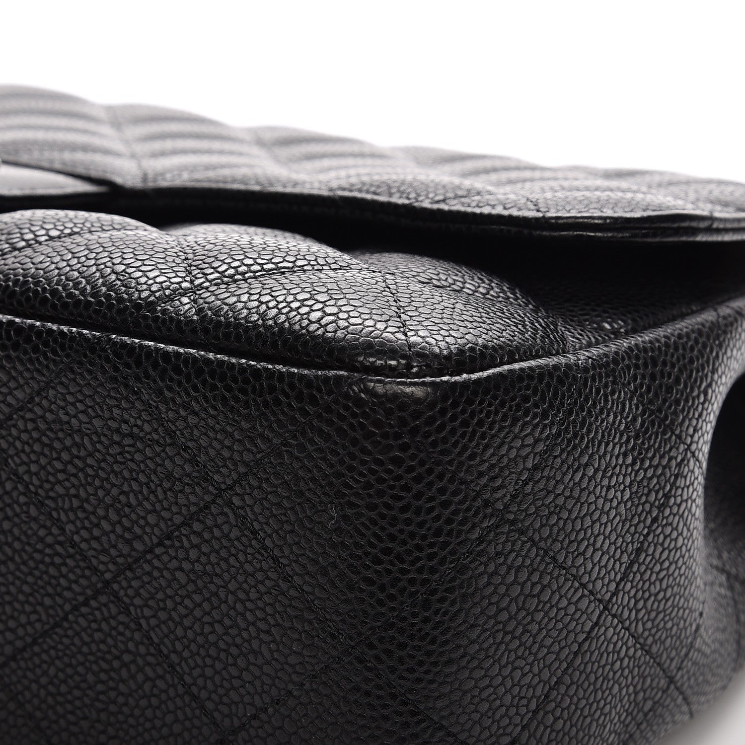 Chanel Caviar Quilted Jumbo Single Flap Black 9 of 12