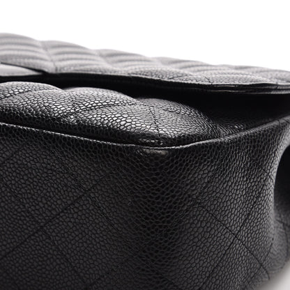 Chanel Caviar Quilted Jumbo Single Flap Black 9 of 12