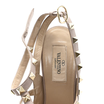Valentino Garavani Patent Nappa Rockstud Ankle Strap 100mm Pumps 39 Poudre 8 of 9
