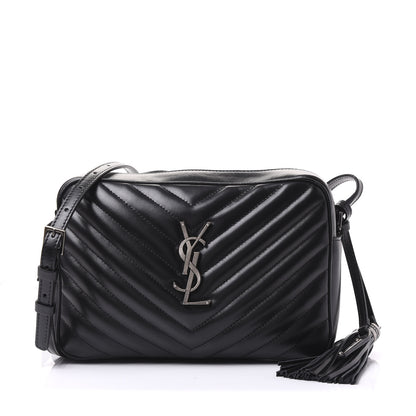 Saint Laurent Calfskin Matelasse Monogram Lou Camera Bag Black 1 of 9