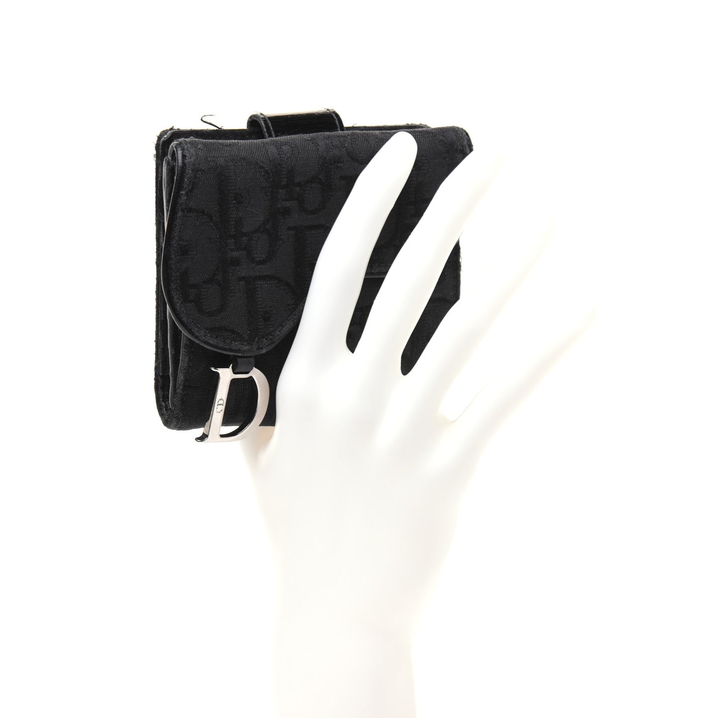 Monogram Compact Saddle Wallet Black