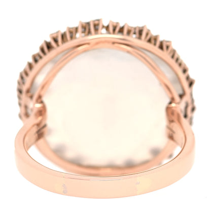 Suzanne Kalan 18K Rose Gold Champagne Diamond Chalcedony Cocktail Ring 60 9 4 of 6